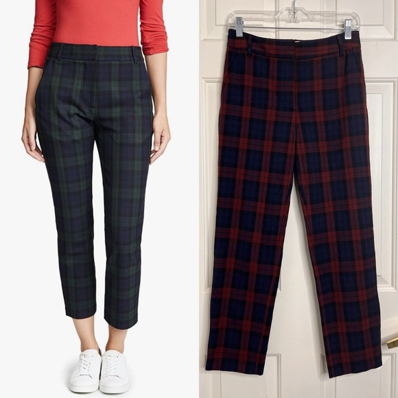 Velvet by Graham Spencer Check Trouser 4 Red Blue - Picture 1 of 16